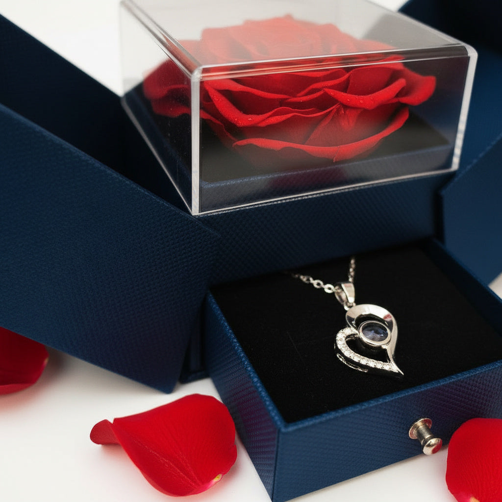 Eternal Rose & Necklace Gift Set