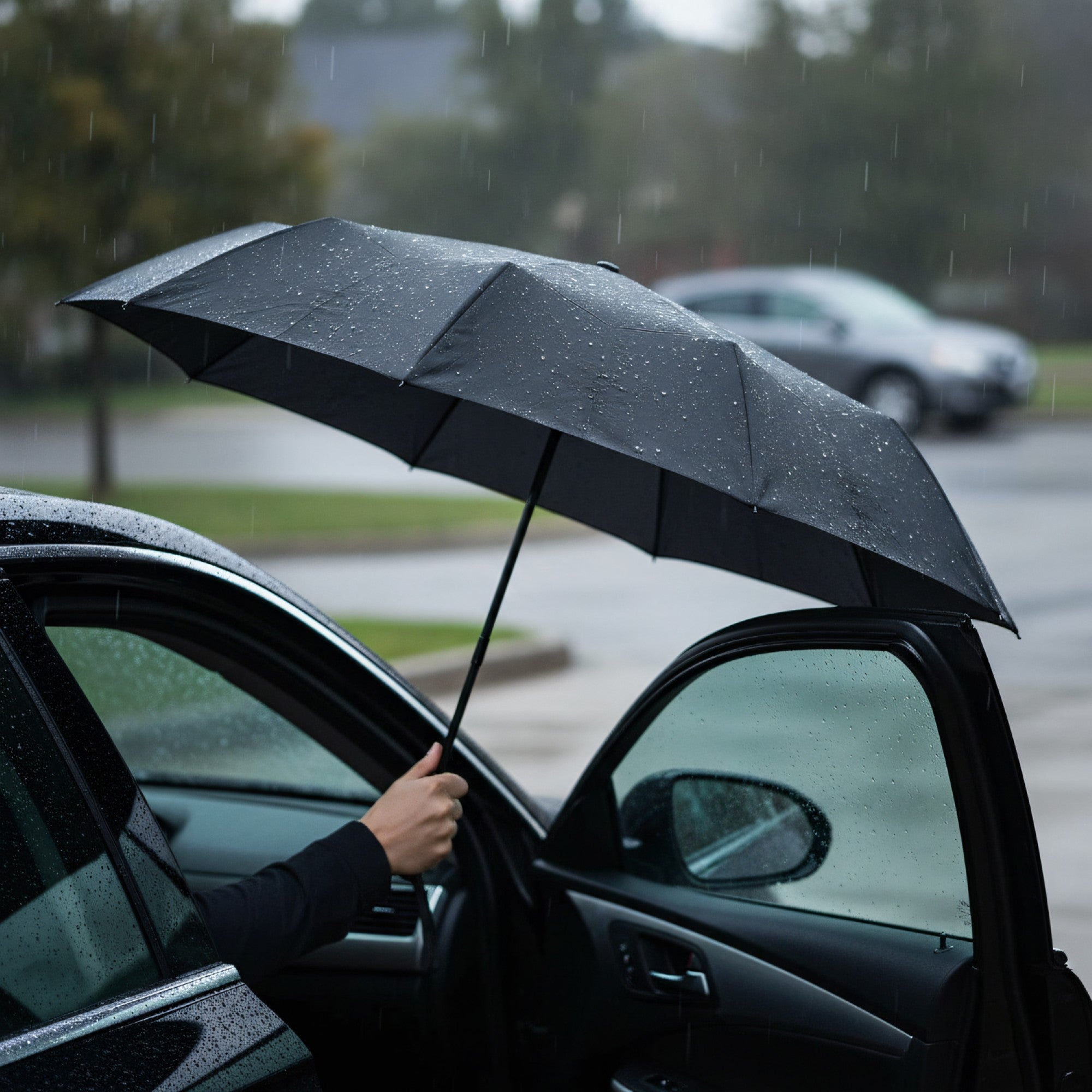 Compact Wind Resistant Umbrella