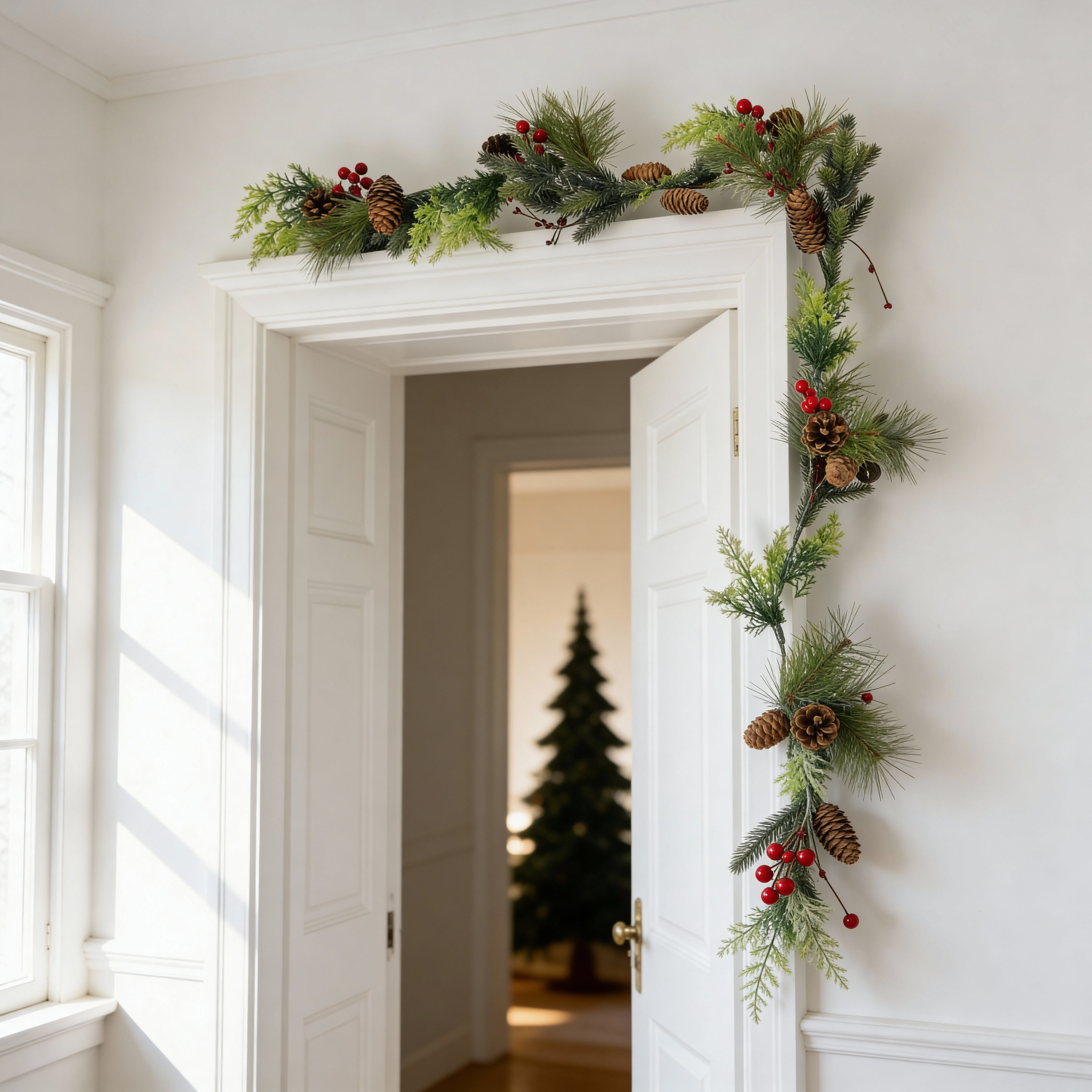 Festive Pine Cone Christmas Garland