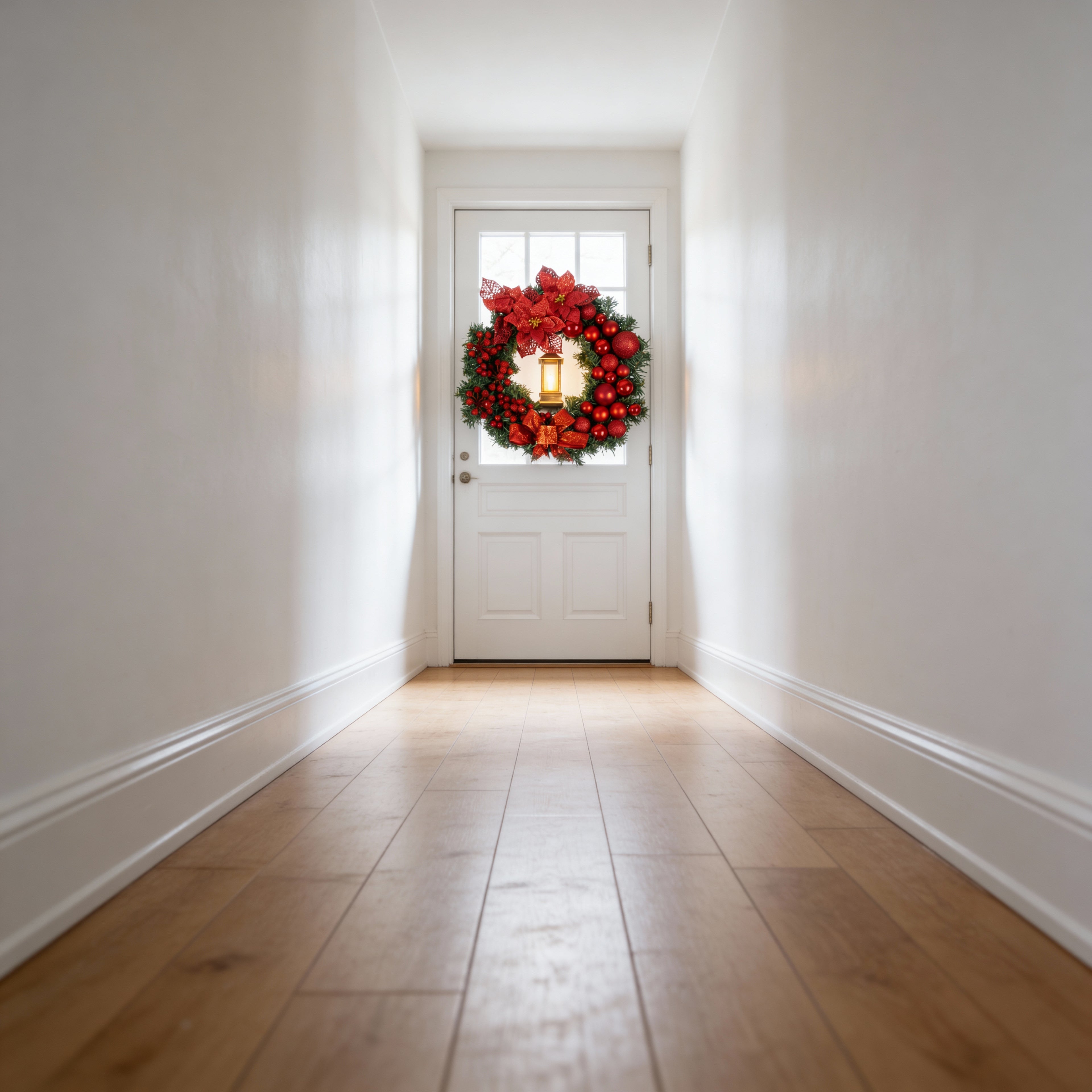 40cm Wreath with Lantern