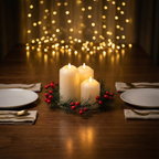 Flameless LED Candle Wreath Set