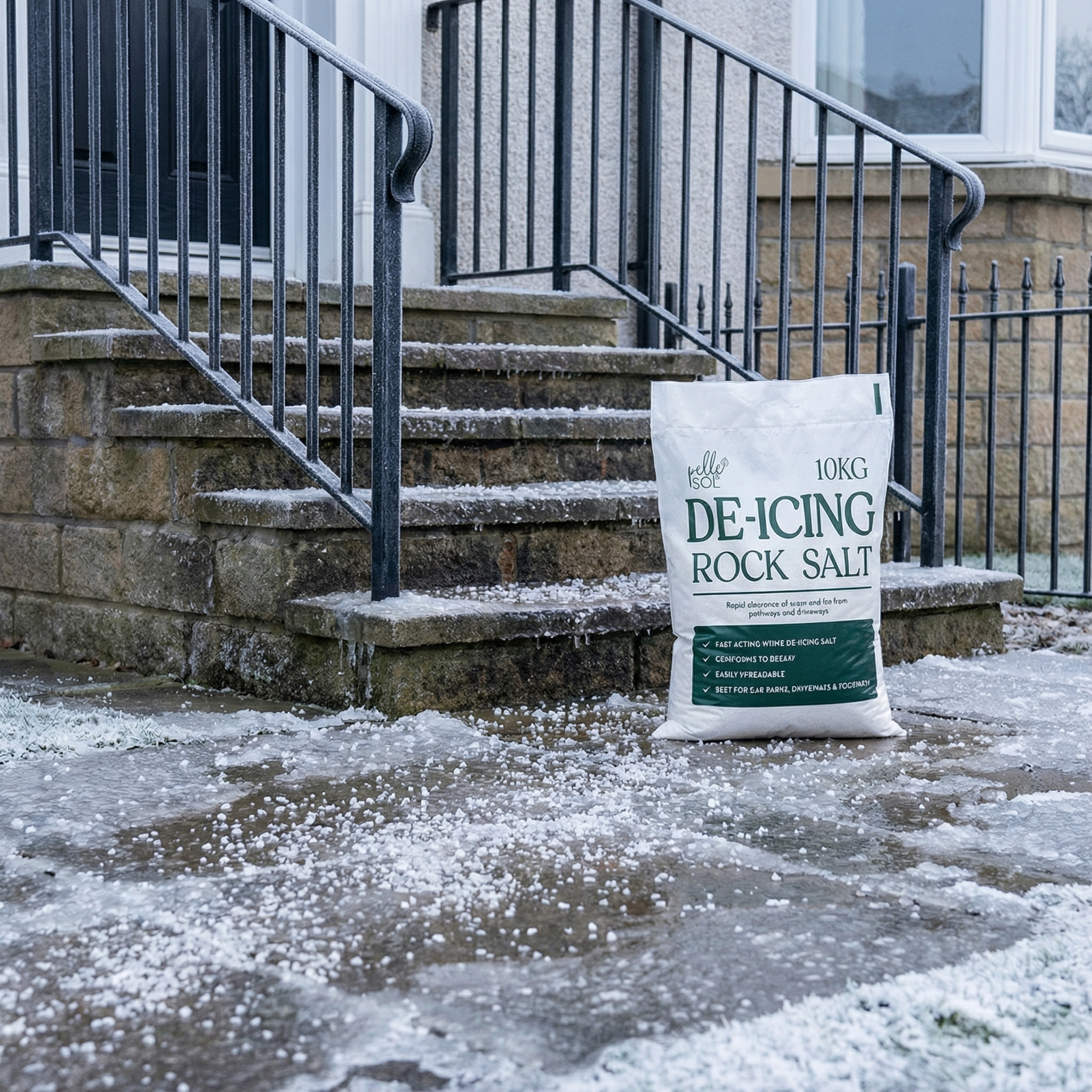 Fast-Acting White De-Icing Salt