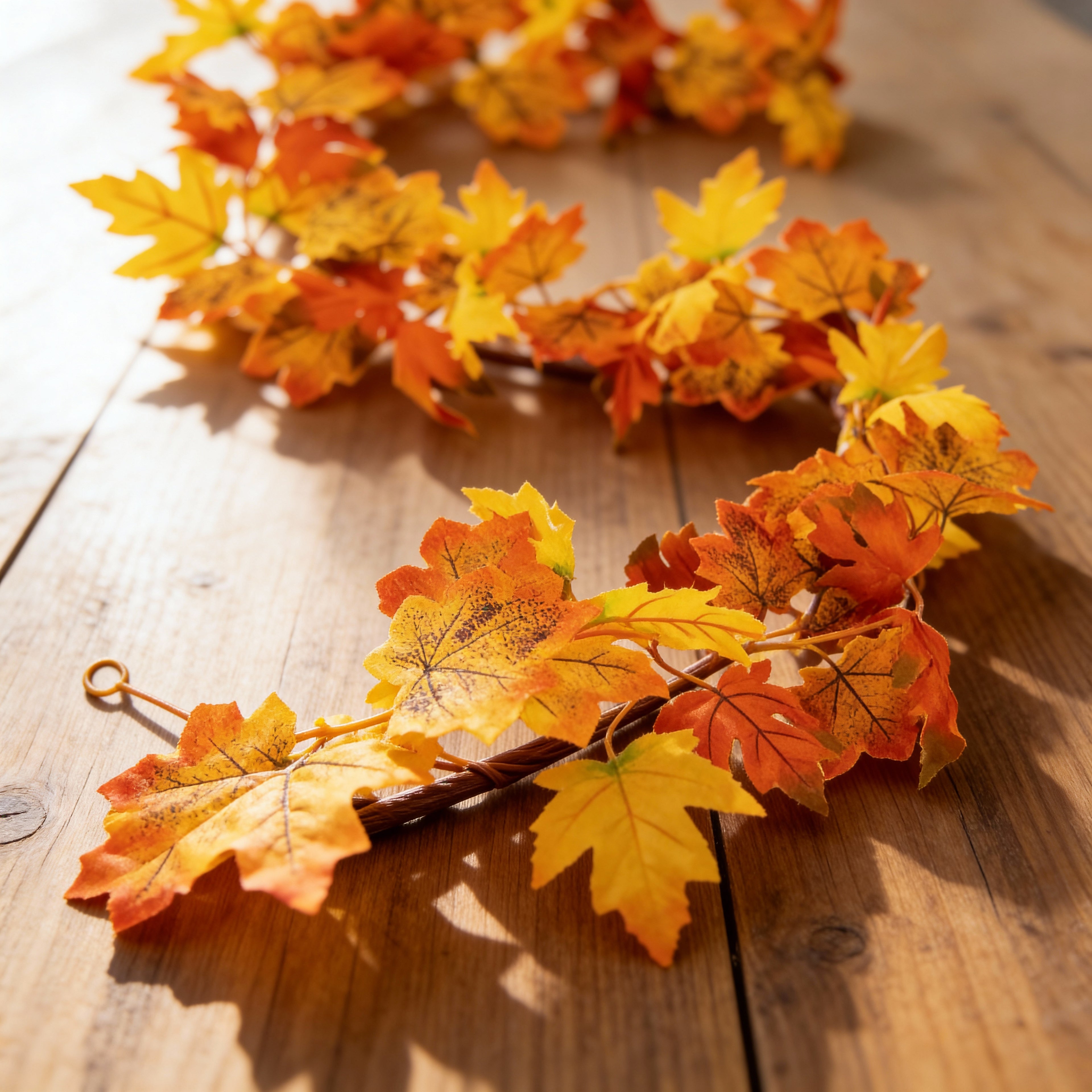 Realistic Autumn Maple Leaf Garland