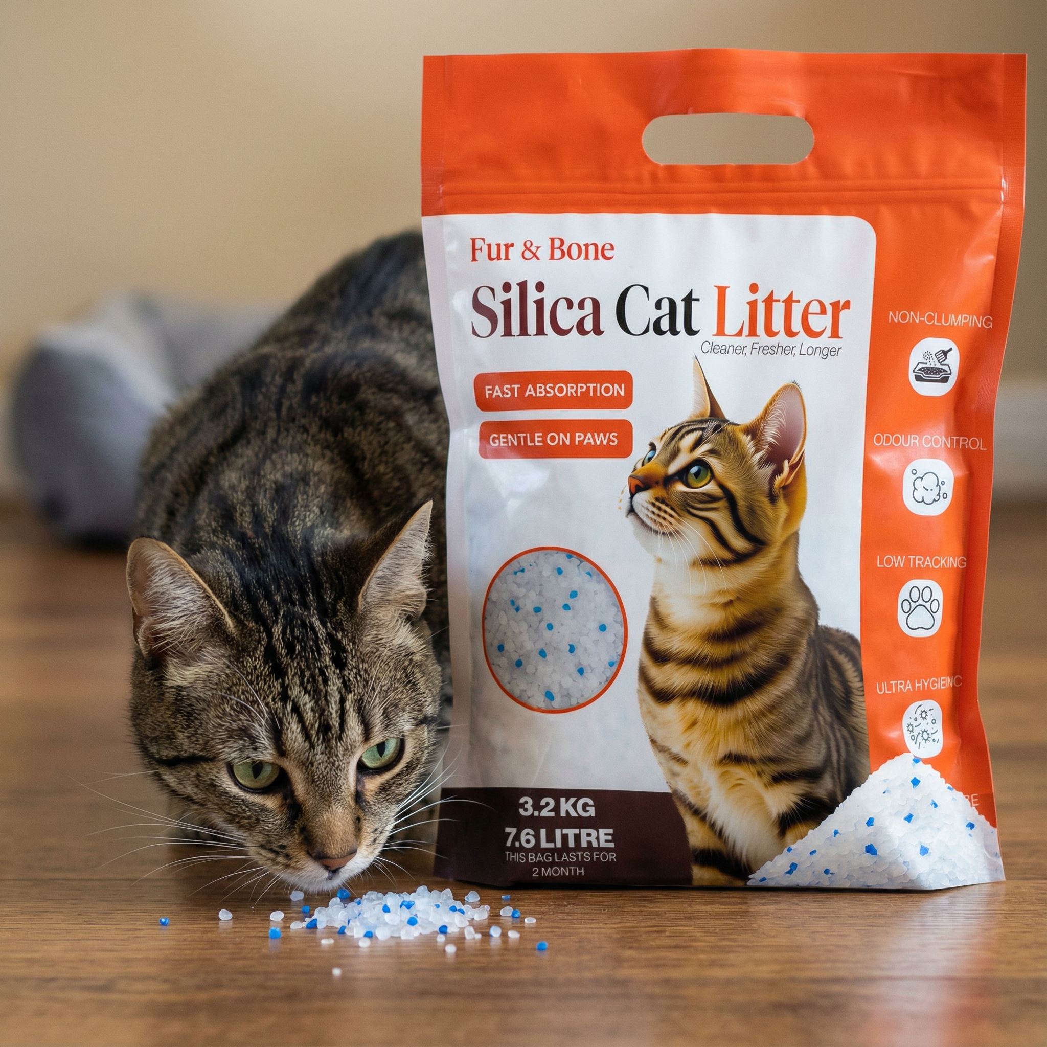 Ultra-Absorbent Silica Cat Litter