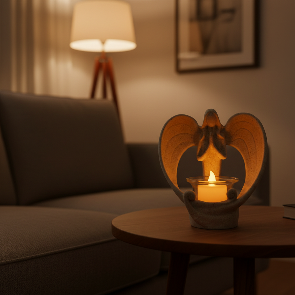 LED Angel Candle Holders
