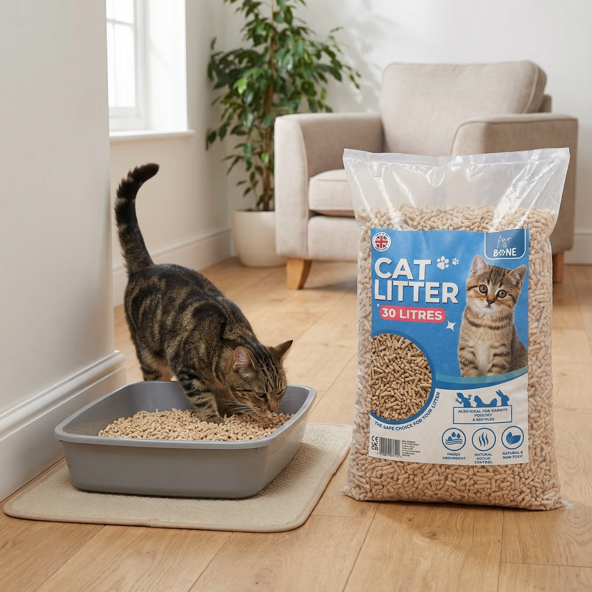 Ultra-Absorbent Wood Pellet Litter