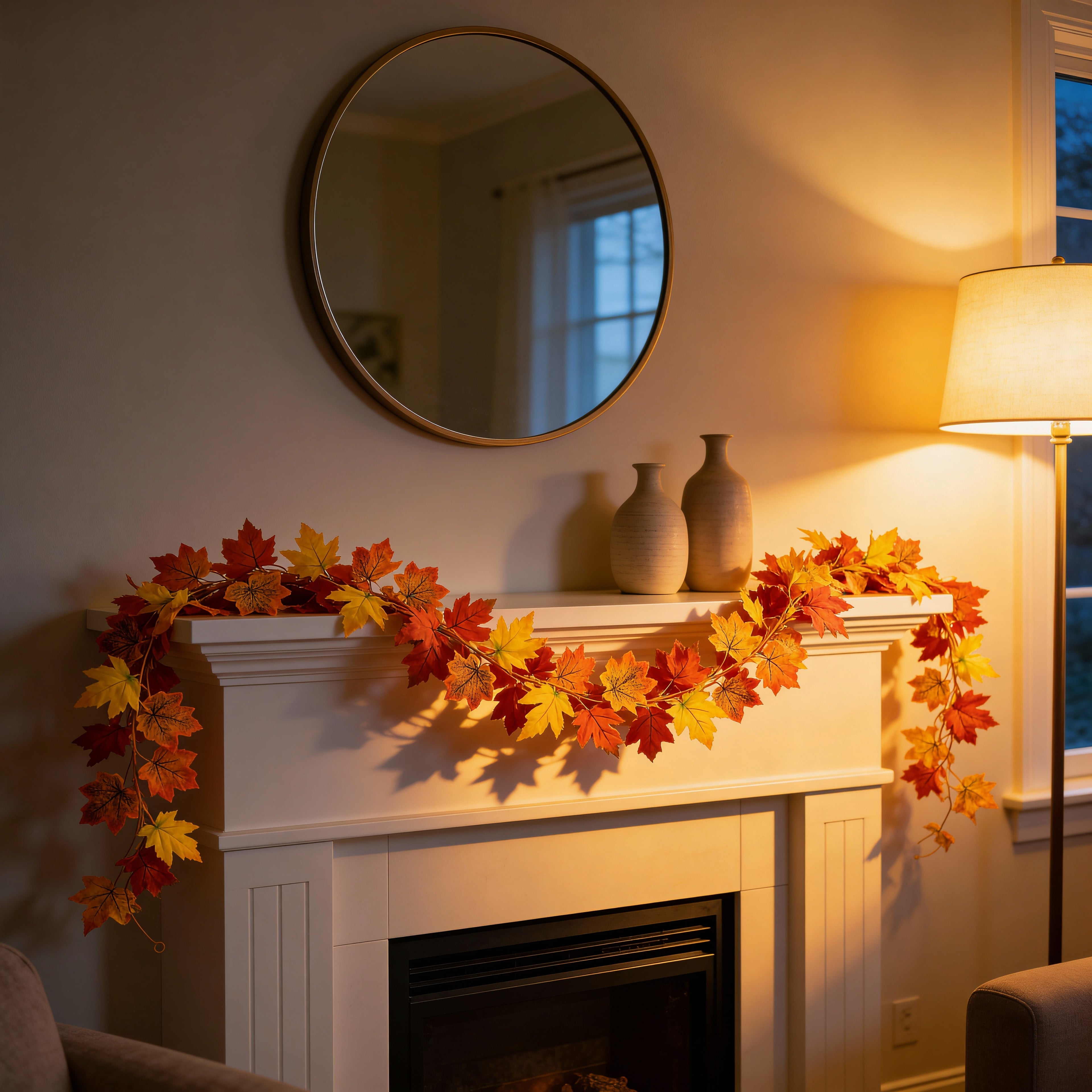 Realistic Autumn Maple Leaf Garland