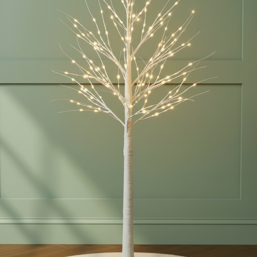 Pre-Lit White Birch Tree