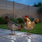 Metal Hen Solar Lights