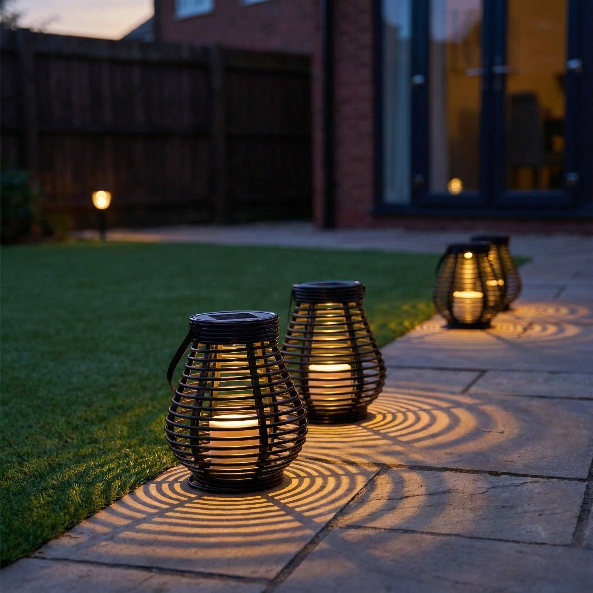Rattan Solar Garden Lantern
