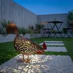 Metal Hen Solar Lights
