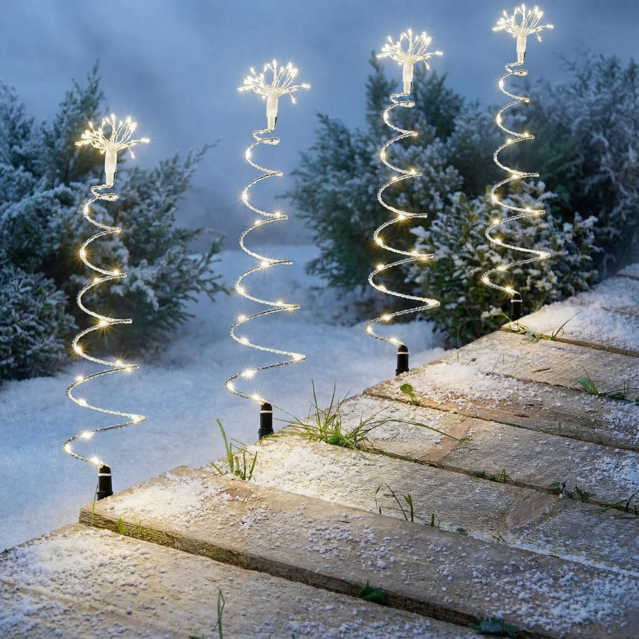 LED Tree Stakes with 200 LED Lights