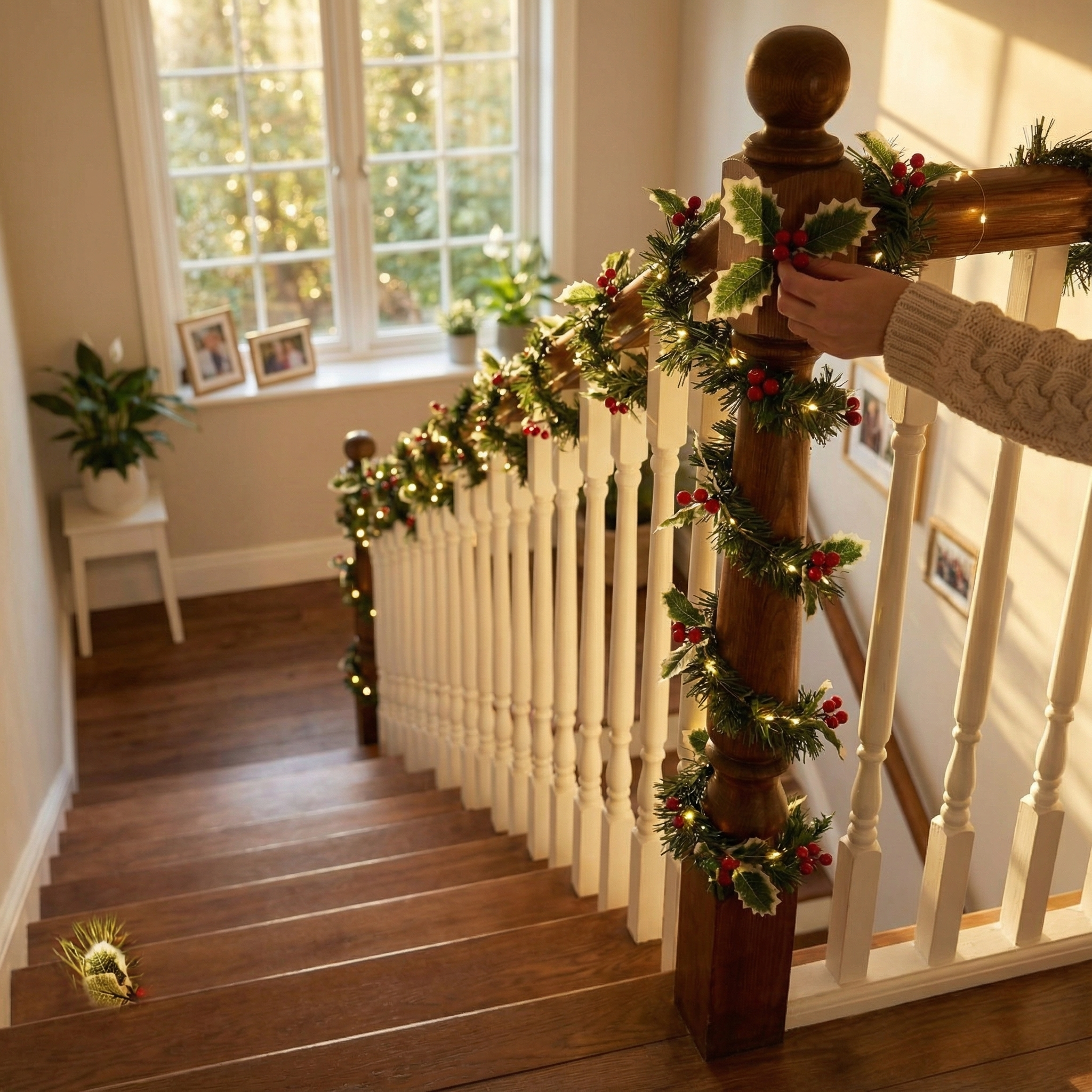 Pre-Lit Berry Christmas Garland