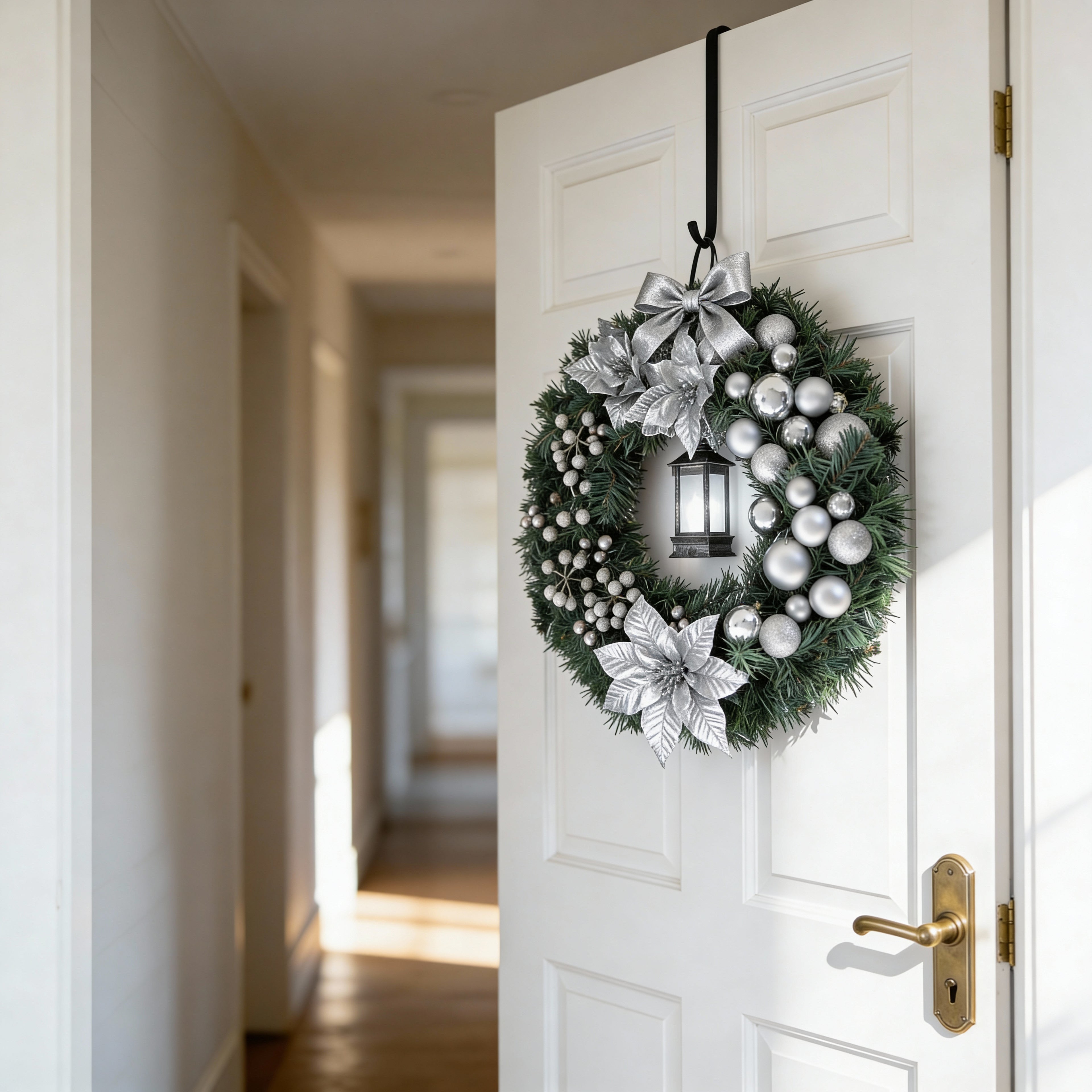 40cm Wreath with Lantern