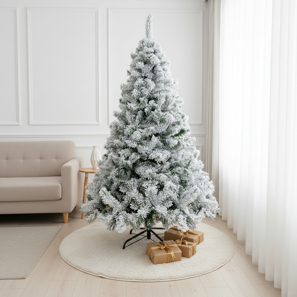 Snow Tipped Flocked Christmas Tree