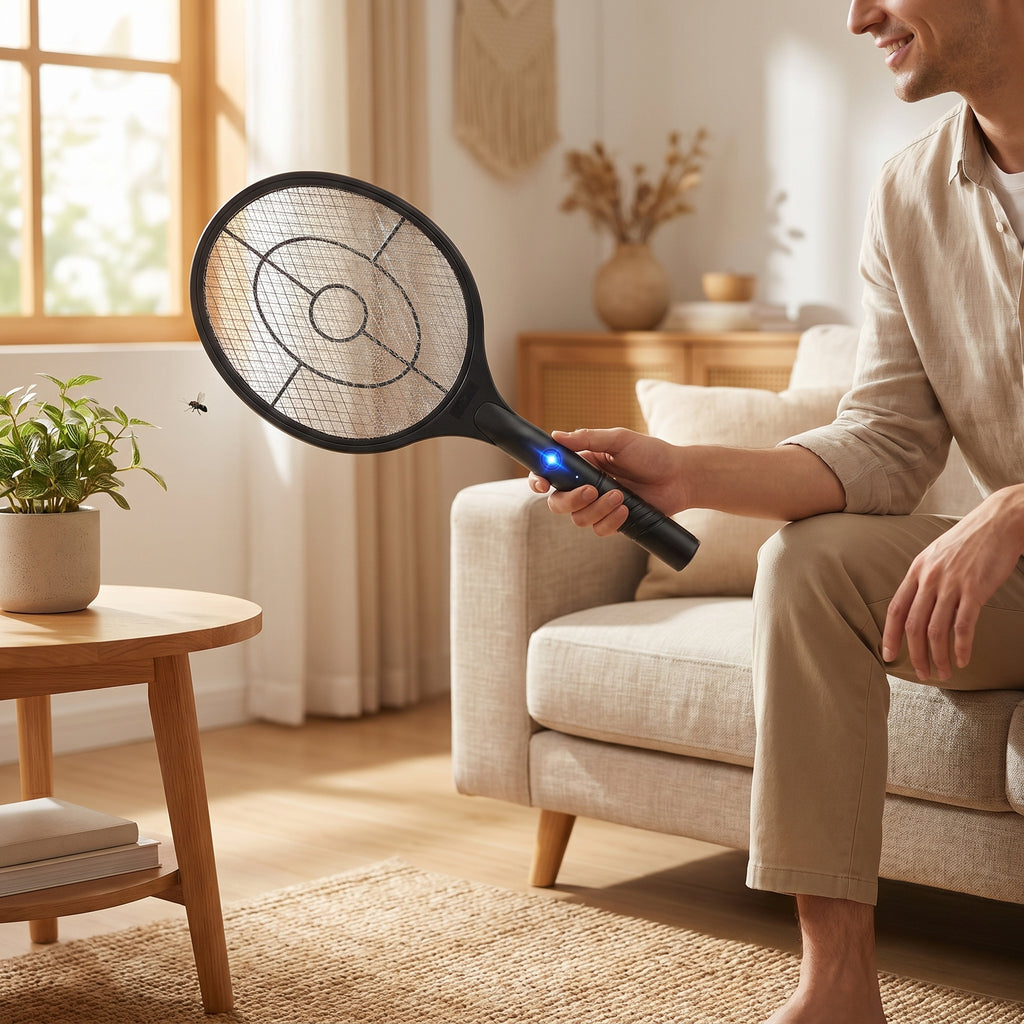 Rechargeable Electric Fly Zapper Racket