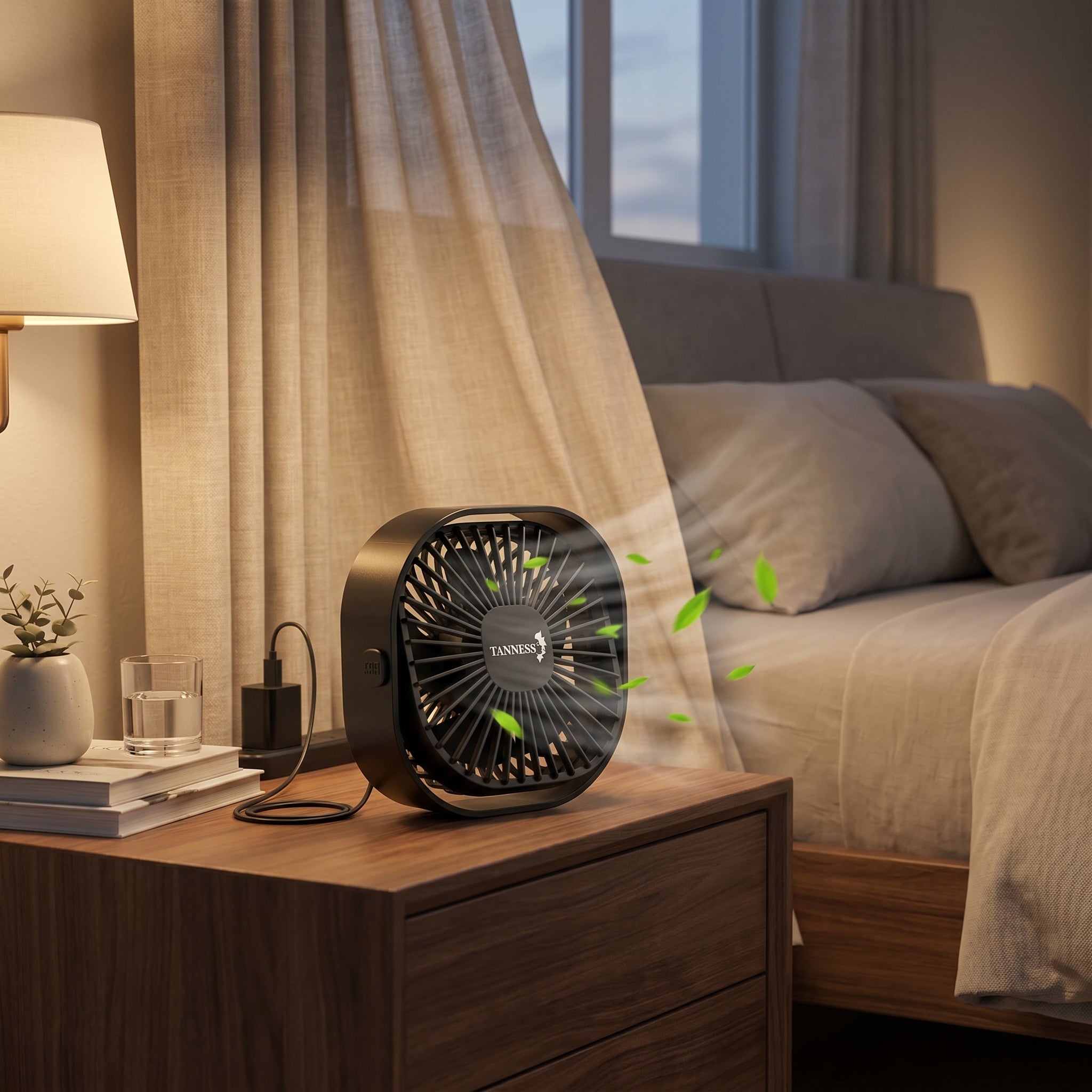 USB Desk Fan with 360° Rotation