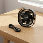 USB Desk Fan with 360° Rotation