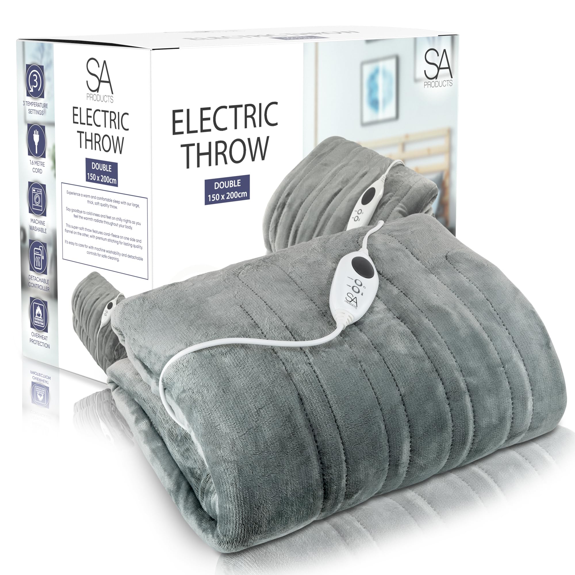 Cosy Electric Heated Throw Blanket
