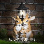 Solar Rabbit Family Garden Lantern