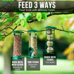 Squirrel-Proof 3-Pack Bird Feeder Set
