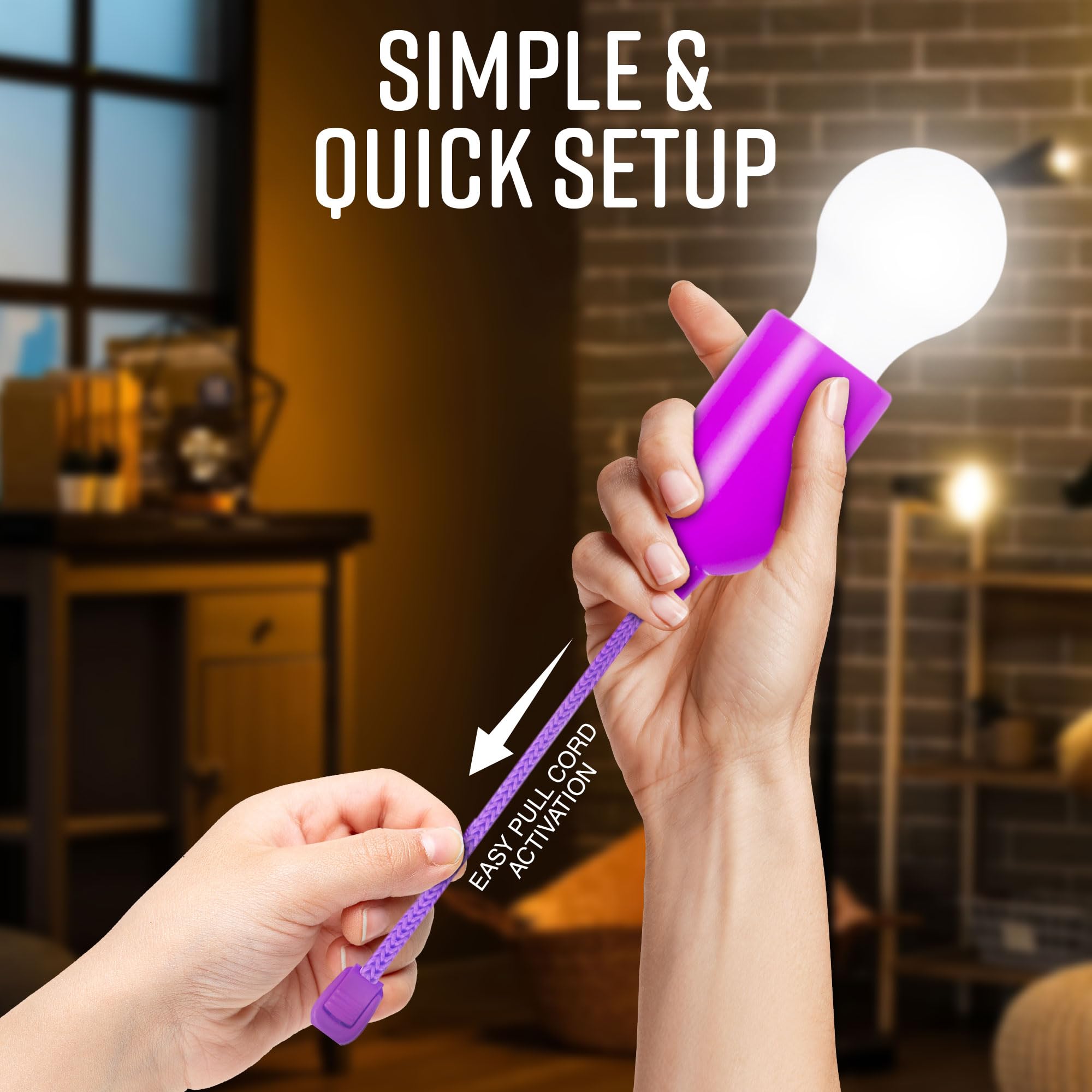 Colourful LED Pull Cord Lights