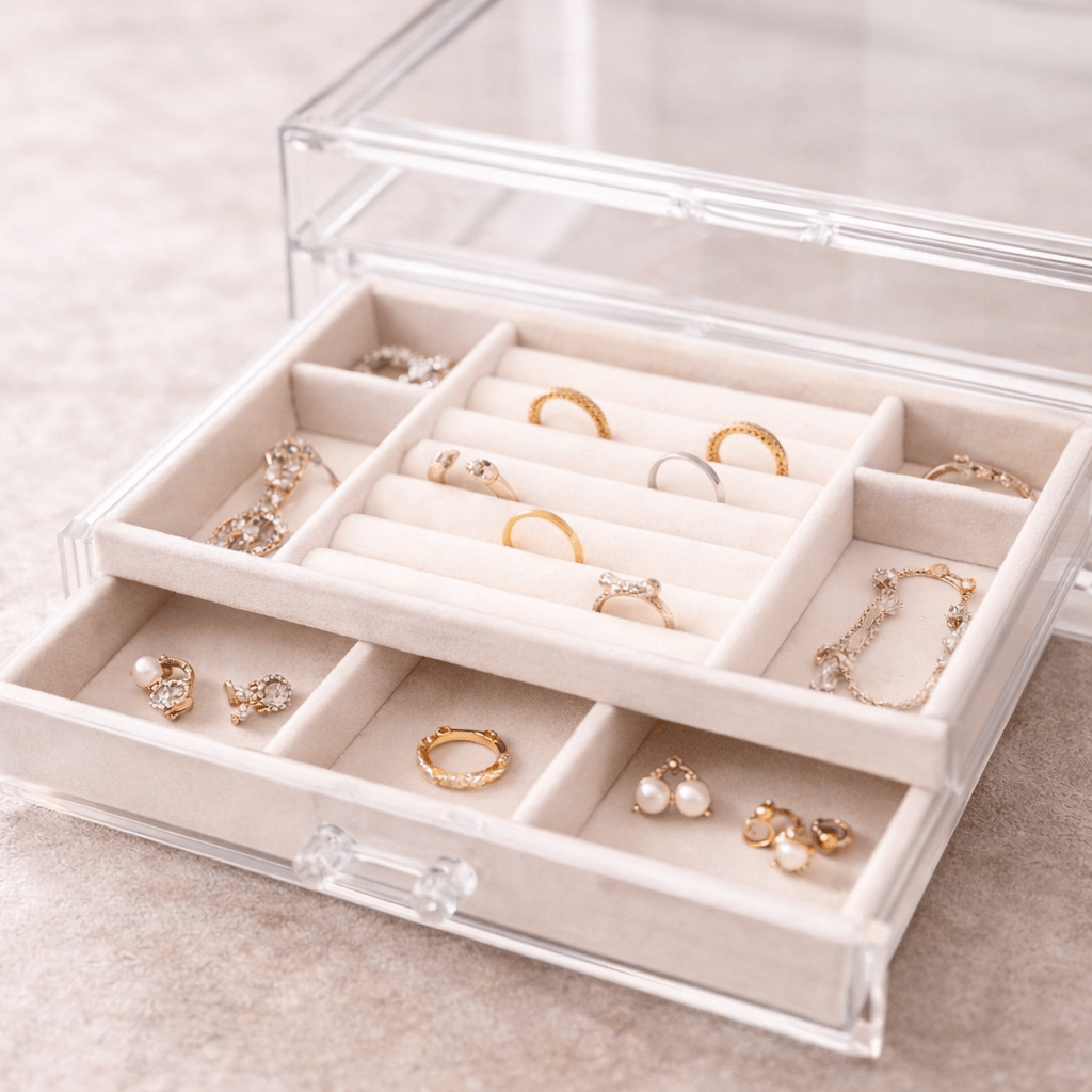 Acrylic Jewellery Organiser-Home & Living-Sasha Morel-Grey-DREIBACH