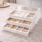 Acrylic Jewellery Organiser-Home & Living-Sasha Morel-Grey-DREIBACH