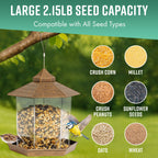 All-Weather Hanging Bird Feeder-Garden & Outdoor-GloBrite-Bronze-DREIBACH
