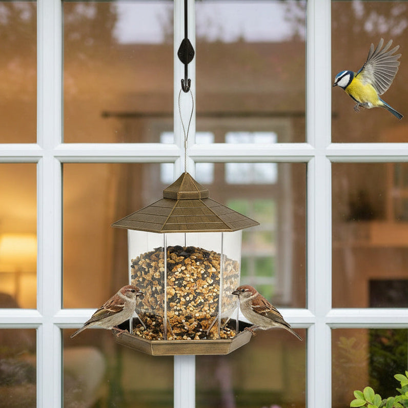 All-Weather Hanging Bird Feeder-Garden & Outdoor-GloBrite-Bronze-DREIBACH