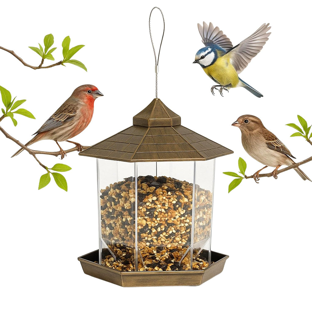 All-Weather Hanging Bird Feeder-Garden & Outdoor-GloBrite-Bronze-DREIBACH