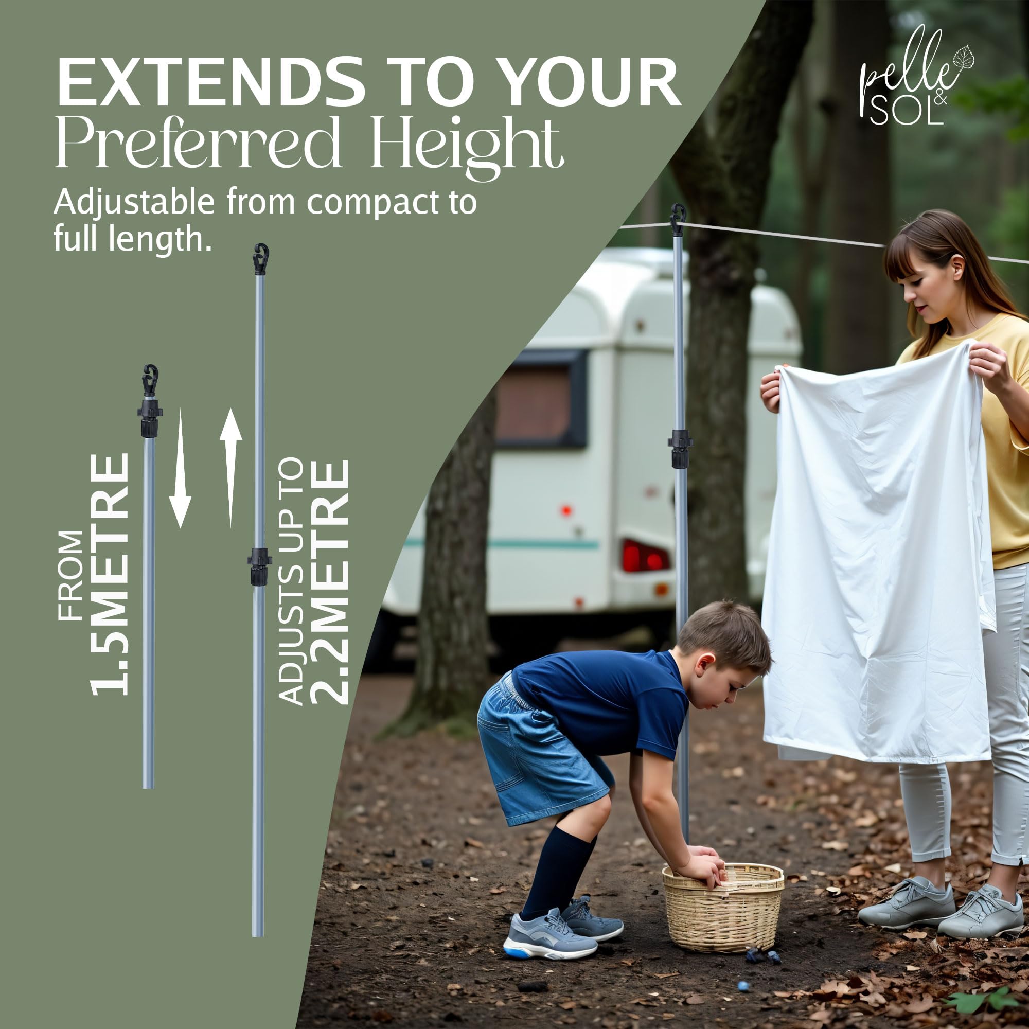 Telescopic Washing Line Pole