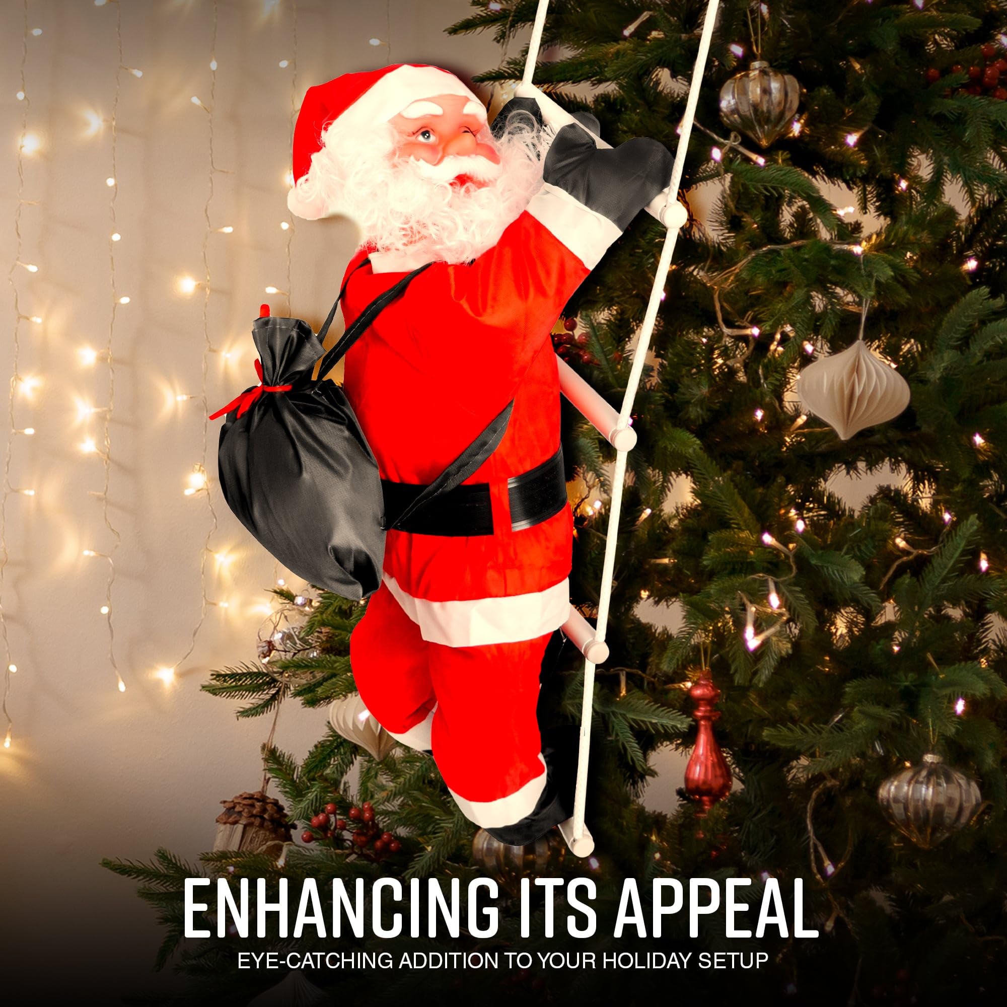 Magical Outdoor Climbing Santa