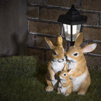Solar Rabbit Family Garden Lantern