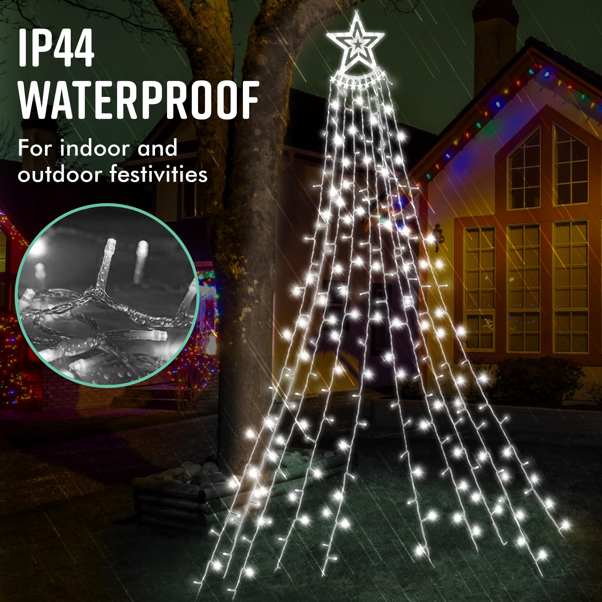 Outdoor Waterfall LED Curtain Lights