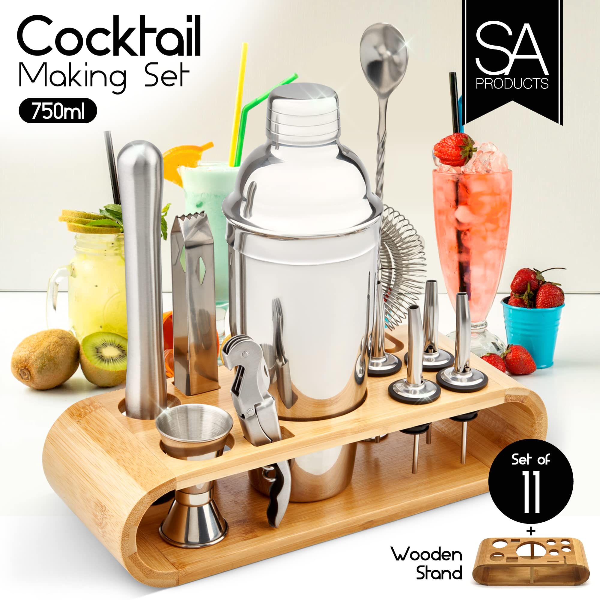 Complete Stainless Steel Cocktail Set