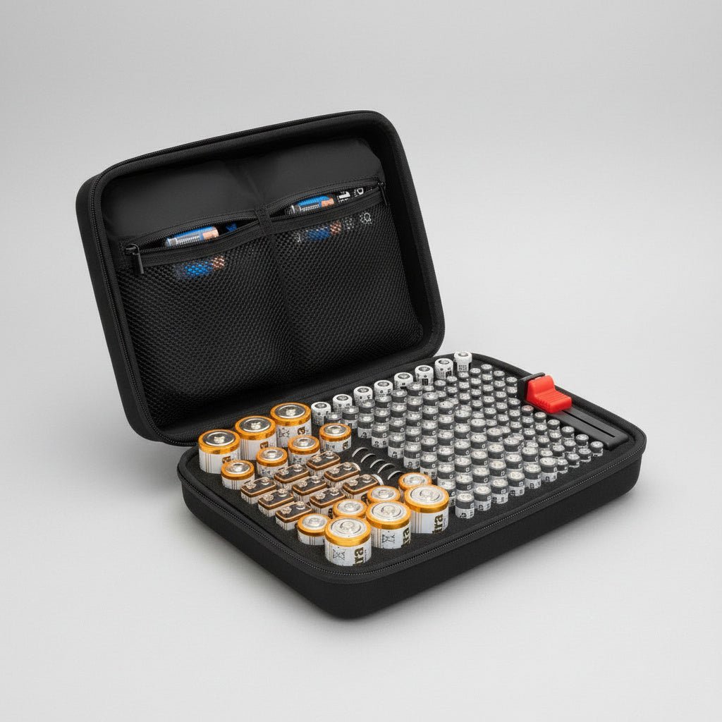 Battery Storage Box with Tester-Home & Living-TANNESS-DREIBACH