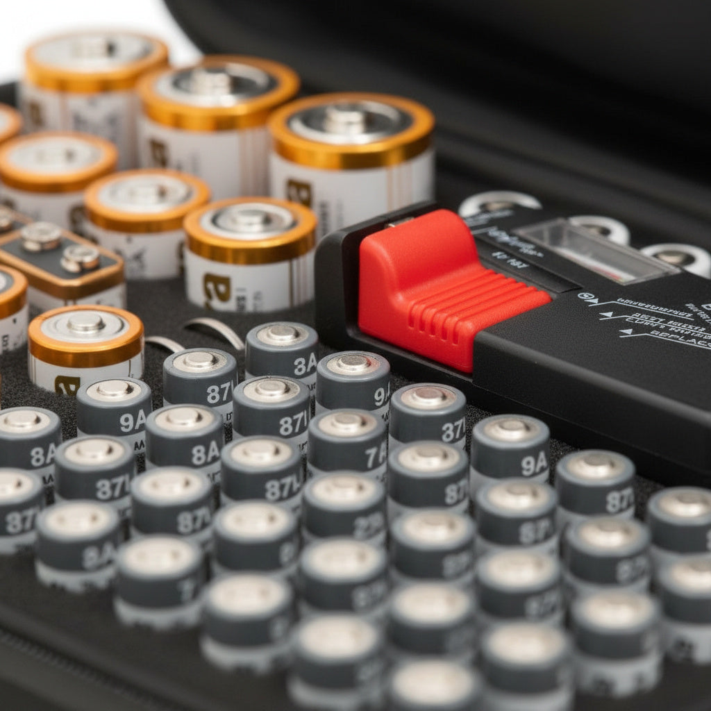 Battery Storage Box with Tester-Home & Living-TANNESS-DREIBACH