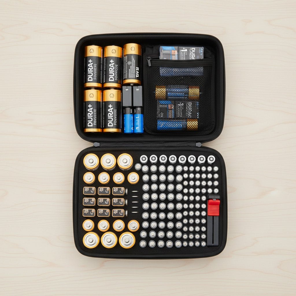 Battery Storage Box with Tester-Home & Living-TANNESS-DREIBACH