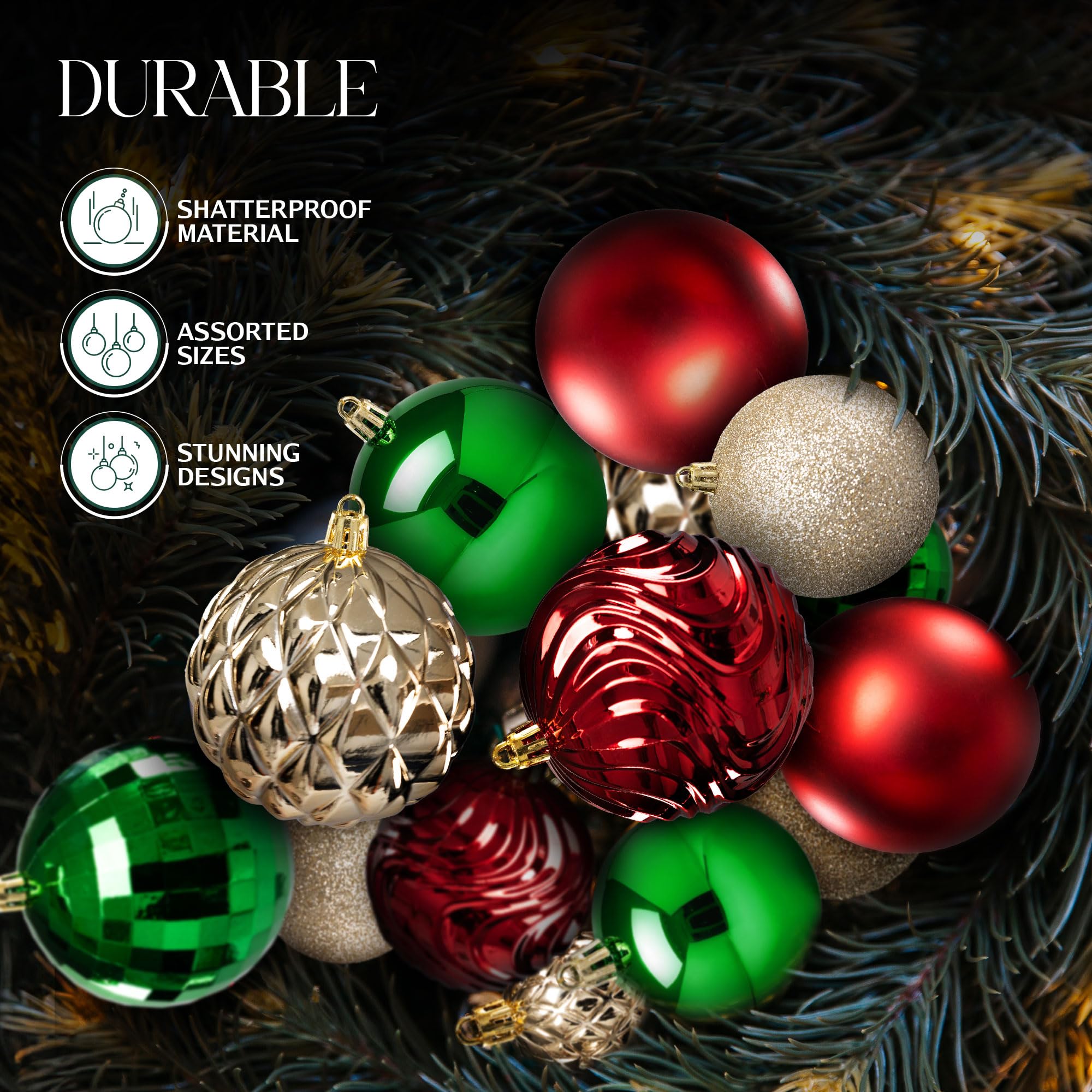 Shatterproof Christmas Bauble Set