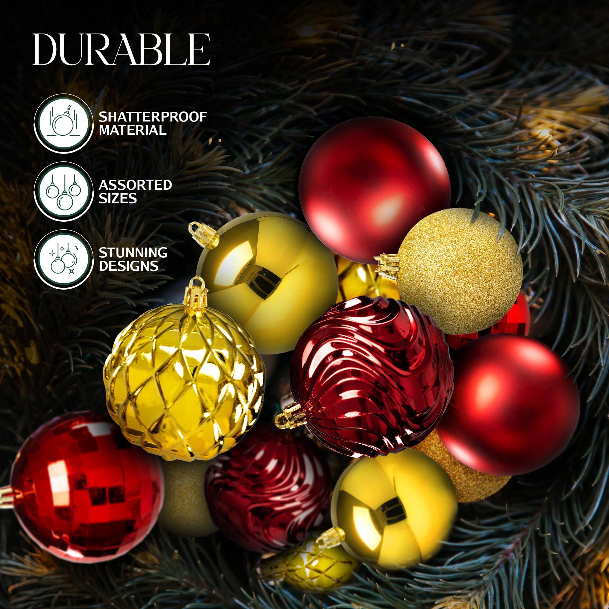 Shatterproof Christmas Bauble Set
