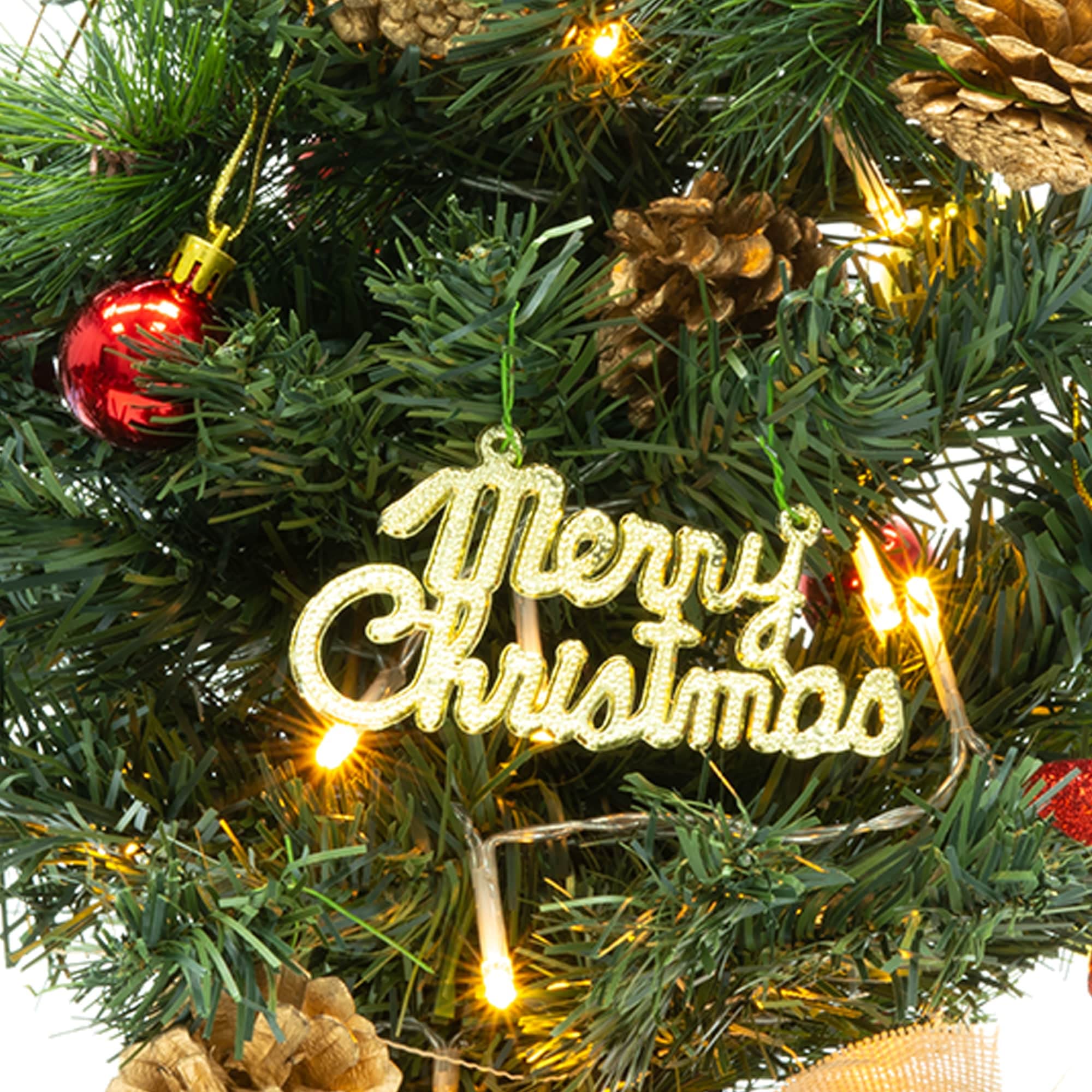 45cm Pre Lit Mini Christmas Tree