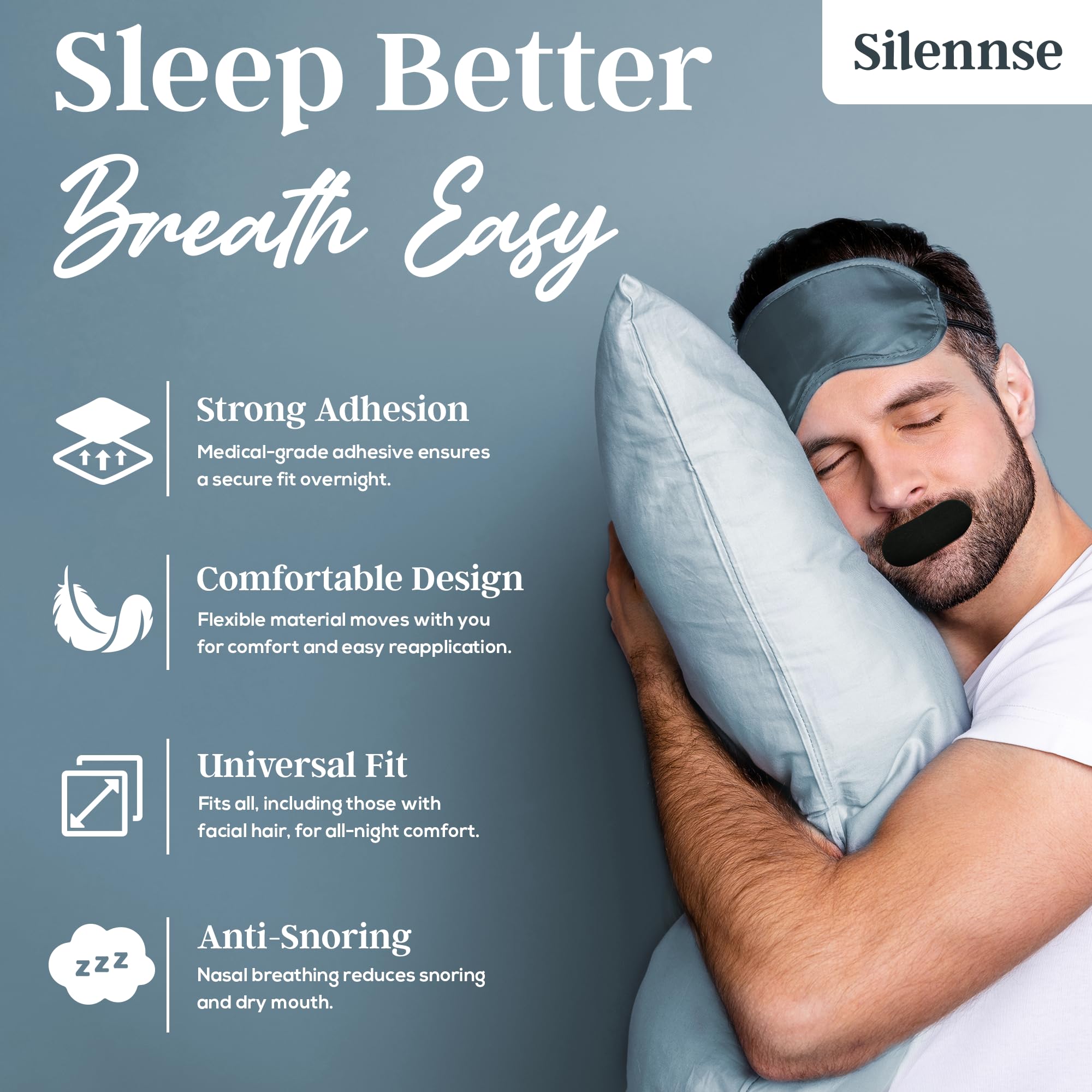 Black Sleep Mouth Tapes-Health & Wellness-Silennse-DREIBACH