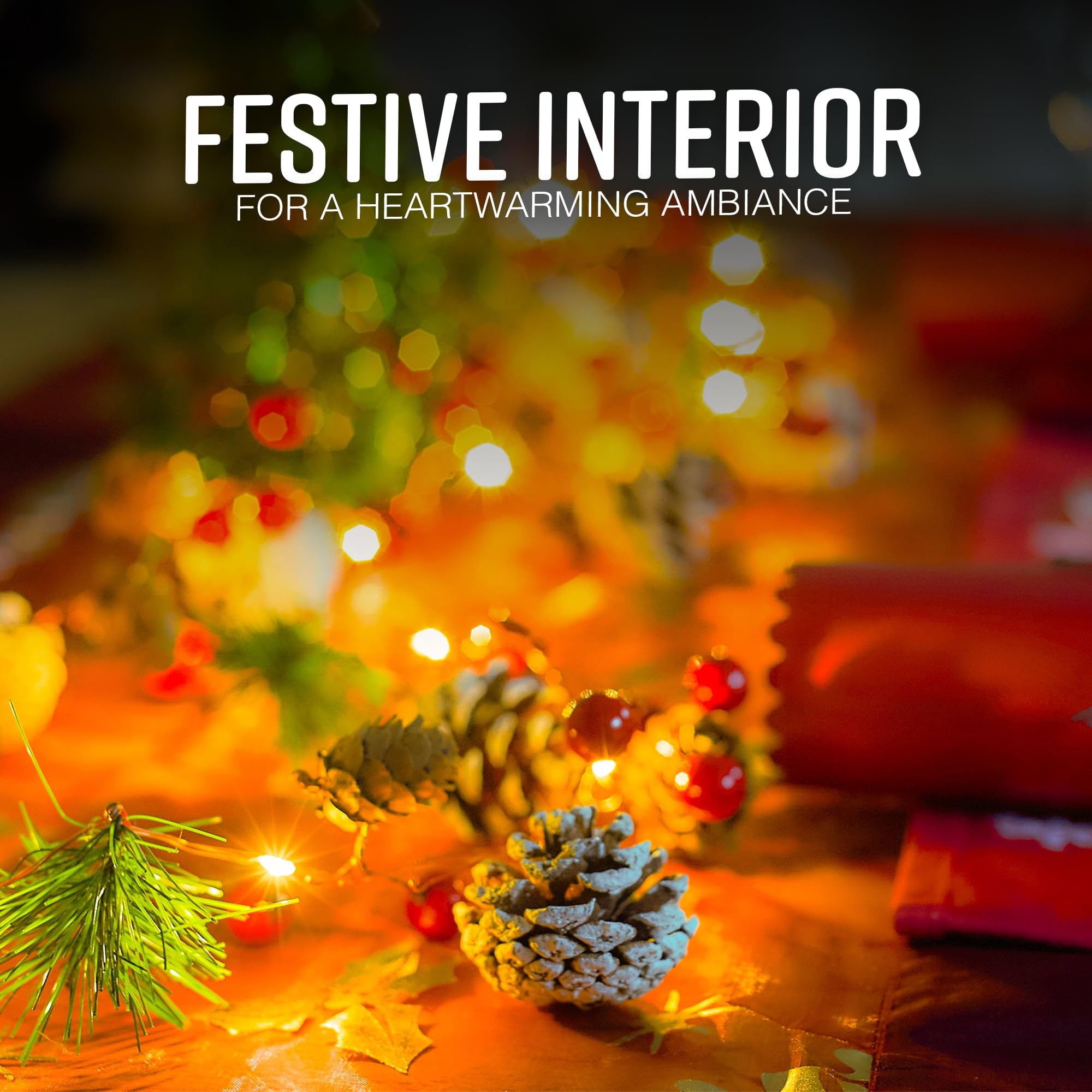 2m Pre-Lit Christmas Garland