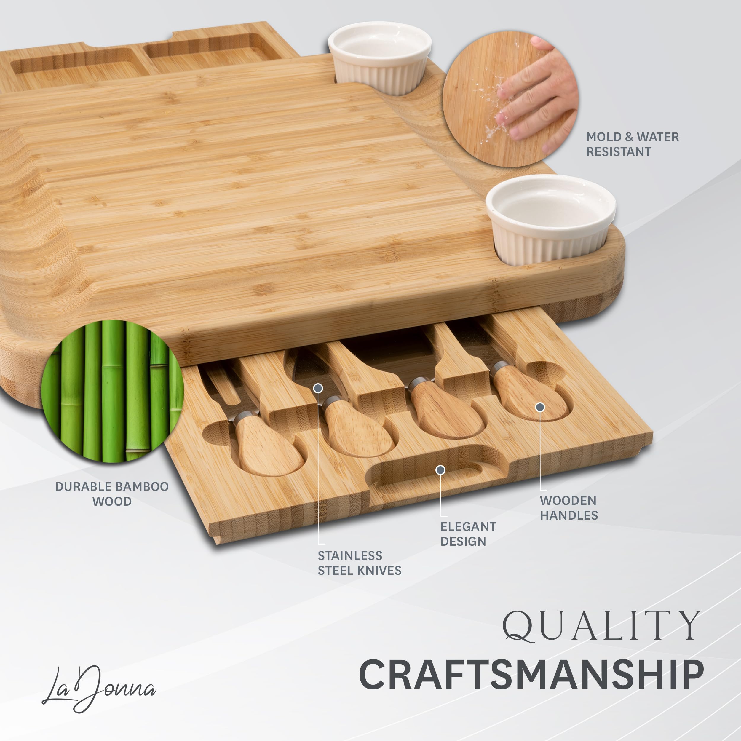 Bamboo Charcuterie Board Set
