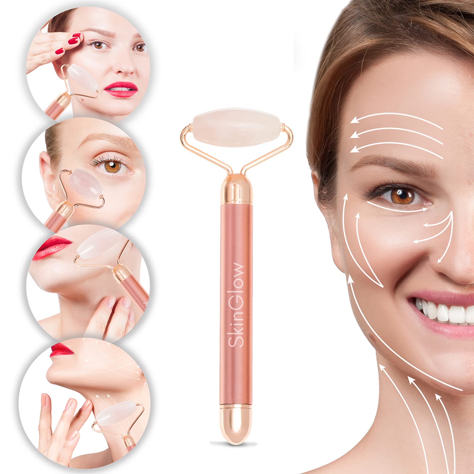 Electric Rose Quartz Face Roller