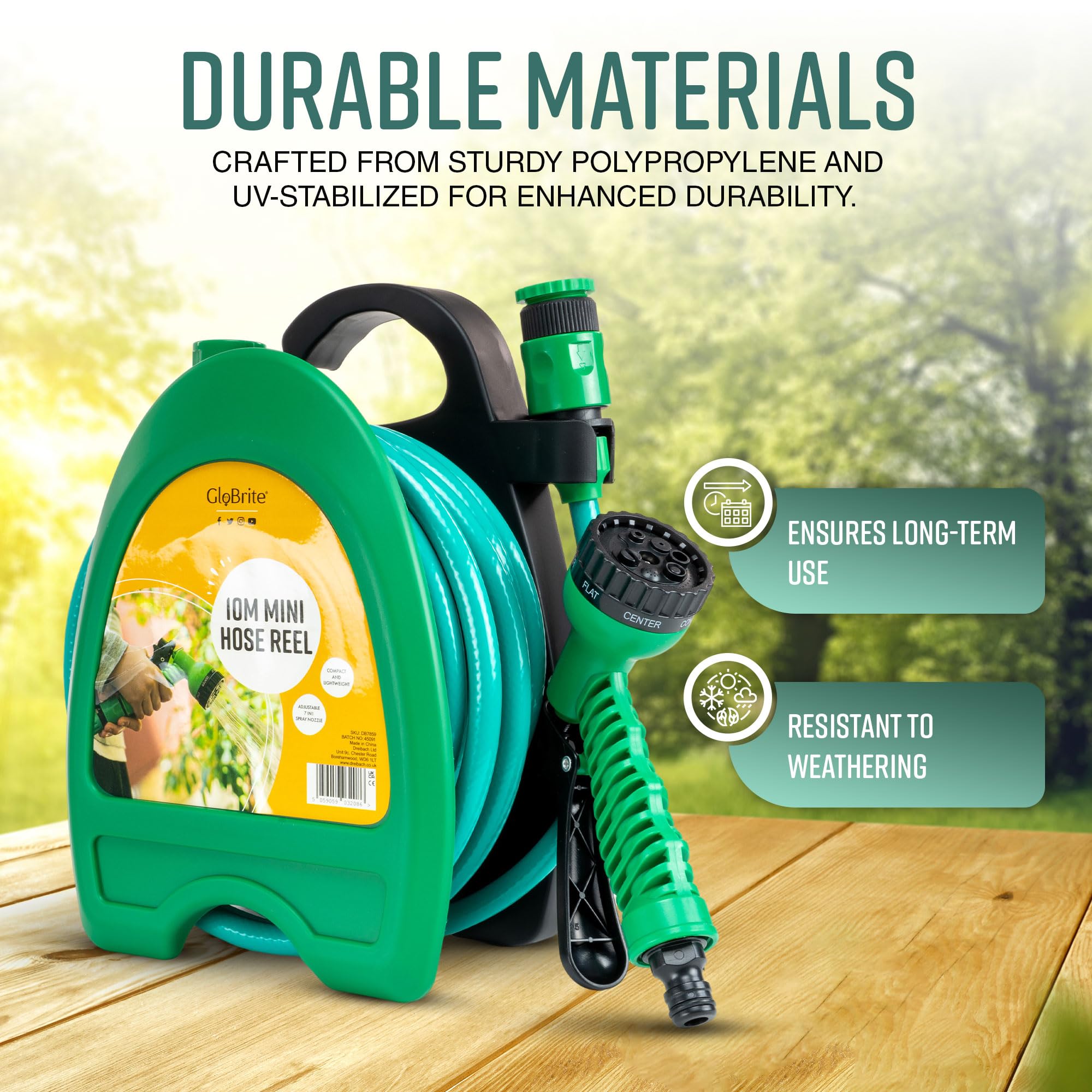 Retractable Hose Reel with Spray Gun