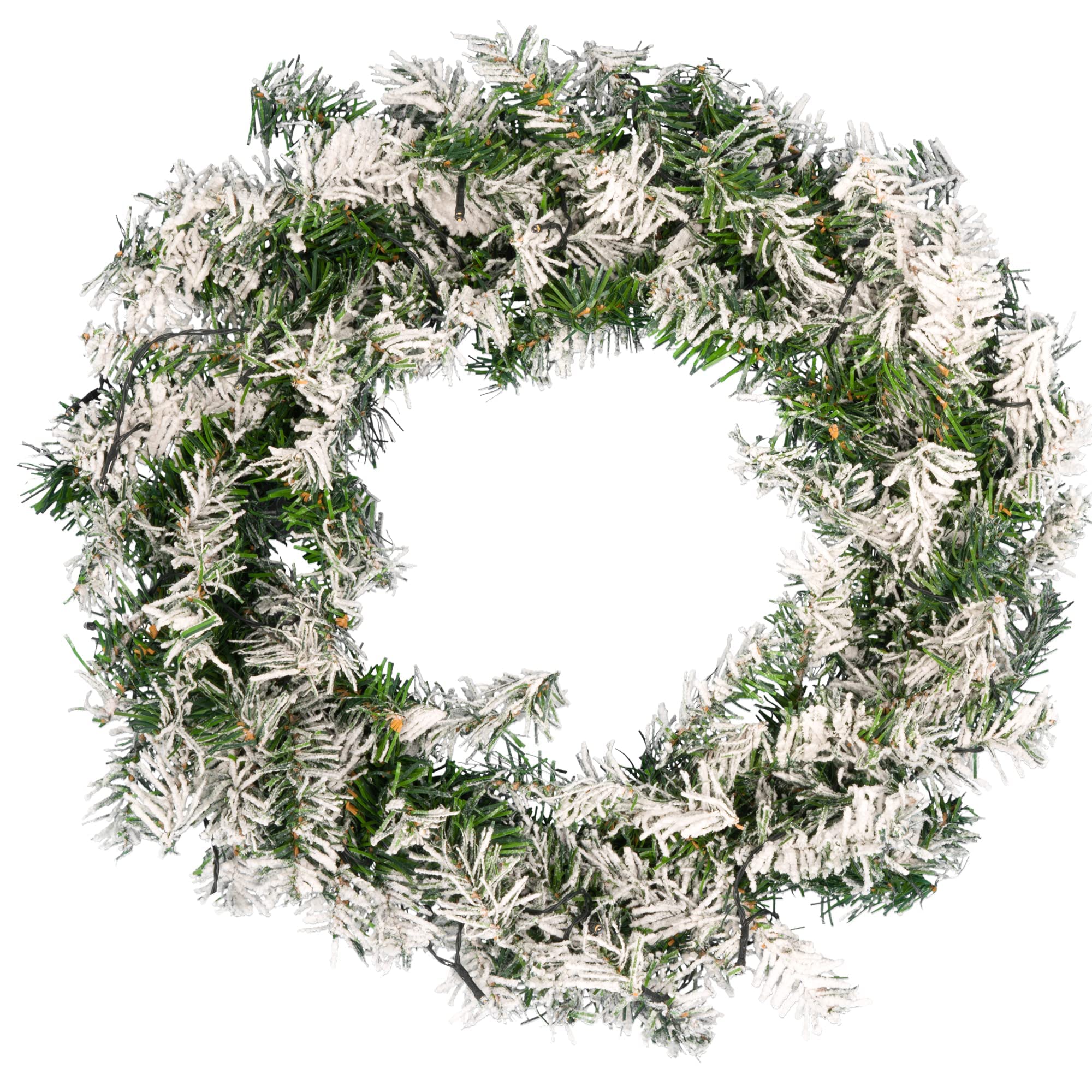 LED Snow-Dusted Christmas Wreath