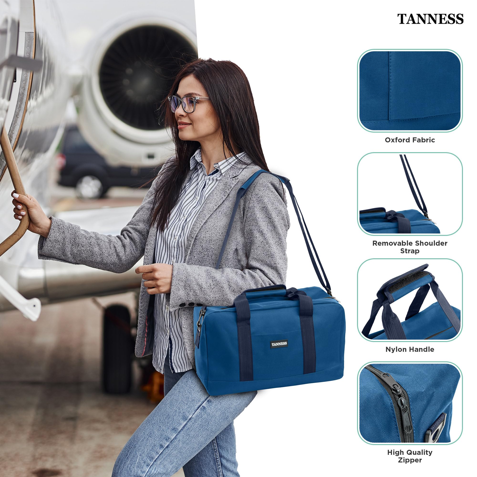 Carry On Underseat Bag-Travel & Luggage-TANNESS-White/Grey-DREIBACH