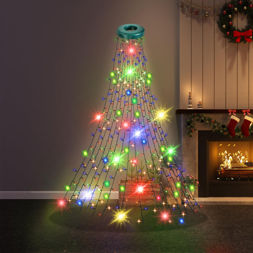 Cascading Christmas Tree Lights-Christmas Decor-GloBrite-Multicolor-400 LED-DREIBACH